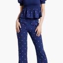 Hill House  Jeweled Jammie Top in Navy Blue Puff Sleeves Photo 8