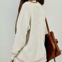 vintage snowflake oversized v neck knit sweater in ivory size L Size L Photo 6