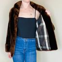 Vintage Dark Brown Girly Glam Bohemian Faux Fur Jacket Size M Photo 5