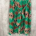 JustFab  Orange & Green Zig Zag V-Neck Tank Dress | Size Medium Photo 1