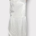 Socialite White Satin Cowl Neck Faux Wrap Mini Dress Women's Size XL NWT Photo 0