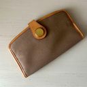 Dooney & Bourke NWT Vintage  clasp bifold canvas brown wallet with leather trim Photo 0