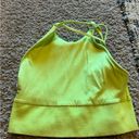 Gilly Hicks Hollister Neon Yellow Ribbed Sports Bra Tank Top Photo 2