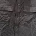 Oak + Fort nwt  and black textured button up shirt OW-8546-M xs Photo 2