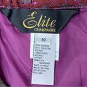 Elite Champagne Metallic Brocade Jacquard Pencil Midi Skirt Gray Pink 18 Photo 8