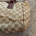 Gucci Vintage Monogram GG Canvas Brown Leather Tote Bag Shoulder Purse 2123 Photo 7