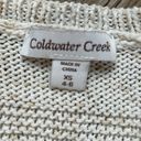 Coldwater Creek  Cloud Stitch White Short Sleeve Sweater Size S Photo 4