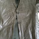 Banana Republic Vintage Leather Jacket Blazer Y2K Brown/Green - Size 4 Photo 15