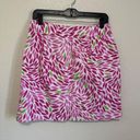 ep pro Vinatge  Golf Skort Skirt Pink and Green Leaf Pattern Size 6 Photo 2