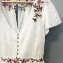 American Eagle  embroidered white romper Photo 1