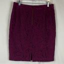 CAbi  Sheer Burgundy Lace BalletCore Party Event Pencil Skirt NWOT Photo 3