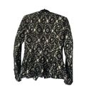 Bebe  Beige Black Lace Button Jacket Size Small Photo 3