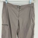 L.L.Bean  Womens Comfort Trail Pants Water Repellant Crop Leg Ash Size 8 Photo 2