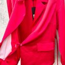 Misook NWT  Wrap Crepe de Chine Blazer & Wide Leg Pant Set Sunset Red Women's XS Photo 4