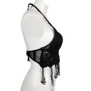 Boutique crochet fringe black halter bikini festival top new one size Size undefined Photo 4