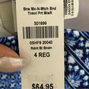 L.L.Bean  MIX MATCH BLUE WHITE PRINT TANKINI ADJUSTABLE STRAP SWIMSUIT PADDED TOP Photo 4