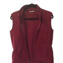 Woolrich  fleece vest M Merlot Wine Maroon color zip up, pockets burgundy Photo 2