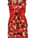 Tracy Reese retro mid-century orange circle print cap sleeve silk sheath dress -6  Gently used in very good condition.  New York size women’s 6. 100% silk. Photo 0