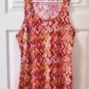 belle du jour  Citrus Orange White Chevron Tank Size Medium Photo 0