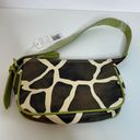 Jane Jones Giraffe Cow Animal Print Faux Leather Shoulder Bag Green Photo 1