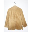 Bernardo  Genuine Leather Suede Jacket Button Down Brown Tan Size L Oversized Photo 7