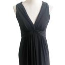 White House | Black Market  Black Cocktail Party Maxi Dress Size 4 Cross Back Photo 3