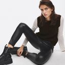 ZARA Black High Wasted faux leather Pants Photo 0