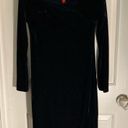 Chelsea and Violet  NWT Stunning Deep Blue Velvet Midi Dress Size Medium Photo 2