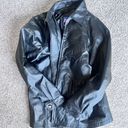 Black Oversized Leather Jacket Size M Photo 0