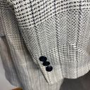 Houndstooth Sasson Blazer Jacket 8 Herringbone  Knit V-Neck Business Casual Chic Photo 4