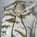 Good American  Women's Size 2 Cropped & Cool Hoodie White Tan Putty Tie Dye NWT Photo 5