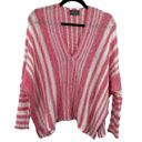 Wooden Ships  Beachcomber Top Cotton Pink White Pullover Open Knit XS Sweater Photo 2