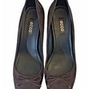 Ecco  New Dehli Suede Coffee Brown Pumps Heels Flex Sole Size 40 US 9/9.5 Photo 7