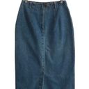 Brittania Vintage  80’s denim yoke front pencil maxi long skirt 10* Photo 1