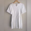 Lost + Wander  Mykonos Mini White Smoked Puff Sleeve Dress Size Medium Photo 2