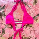 y2k vintage 2000s hot pink halter wrap bikini top Photo 0