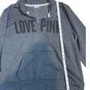 PINK - Victoria's Secret PINK Victoria’s Secret Love Pink Gray pull over with pockets 1/4 zip sz L Photo 3