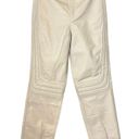 L'Academie L'Academia Leather Pants Bone White MEDIUM Tapered Moto Biker Designer NEW Photo 7