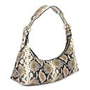 By Far Mara Leather Snakeskin Python Snake Print Shoulder Bag Photo 0