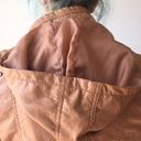 Full Tilt Faux Leather Jacket Hoodie jacket zippered pockets Photo 1