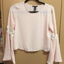 Forever 21 Long Sleeve Shear Pink Top Photo 0