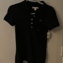 Aerosoles Aeropostale Black Short Sleeve Button Up Polo Shirt Size S NEW Photo 2