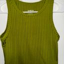 SheIn Green Ribbed Cropped Tank Photo 0