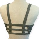 American Eagle Cage Strappy Back Cut Out Bralette Olive Green Unlined Size Small Soft Stretchy Photo 1