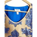 Tracy Reese  Neiman Marcus x Target Tan & Blue Sequin Top Size S Photo 53
