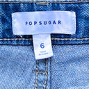 Popsugar  Light Blue Raw Edge Hem Denim Jeans ~ Women's Size 6 Photo 4
