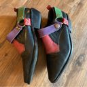 Mootsies Tootsies  Leather Vintage Texas Color block Harness Boots Shoes Size 6.5 Photo 5