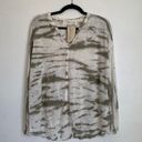 Vintage Havana NWT  Long Sleeve Lightweight Tee in Green White Tie Dye Photo 0