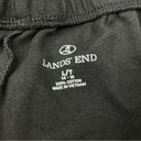 Lands'End  | Black Sport Knit Straight Leg Cotton Pants Leggings L TALL Photo 1