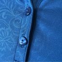 EP Pro  Tour Tech blue floral paisley short sleeve golf polo shirt M Photo 2
